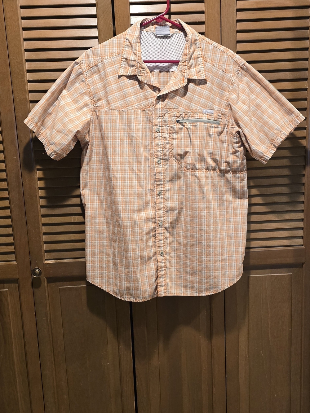 Columbia Mens Short Sleeve Plaid Button Down Shirt - Picture 2 of 5